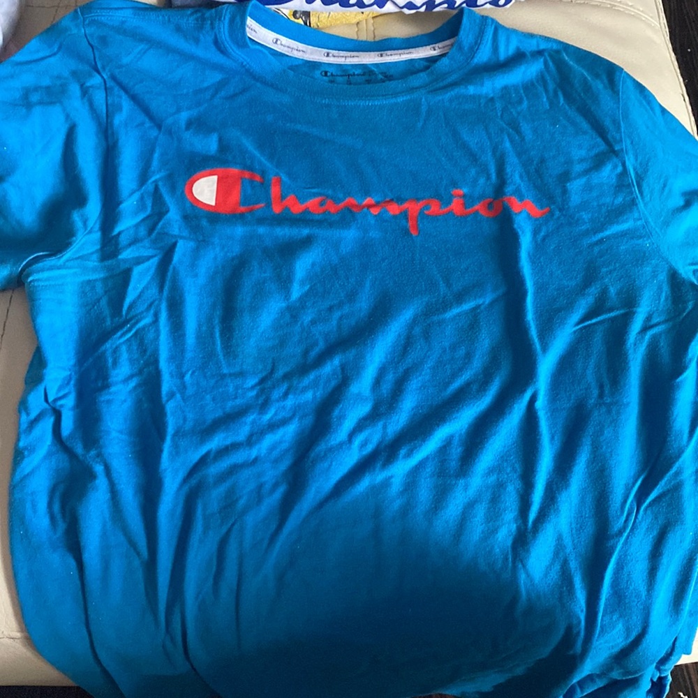 Blue champion shirt